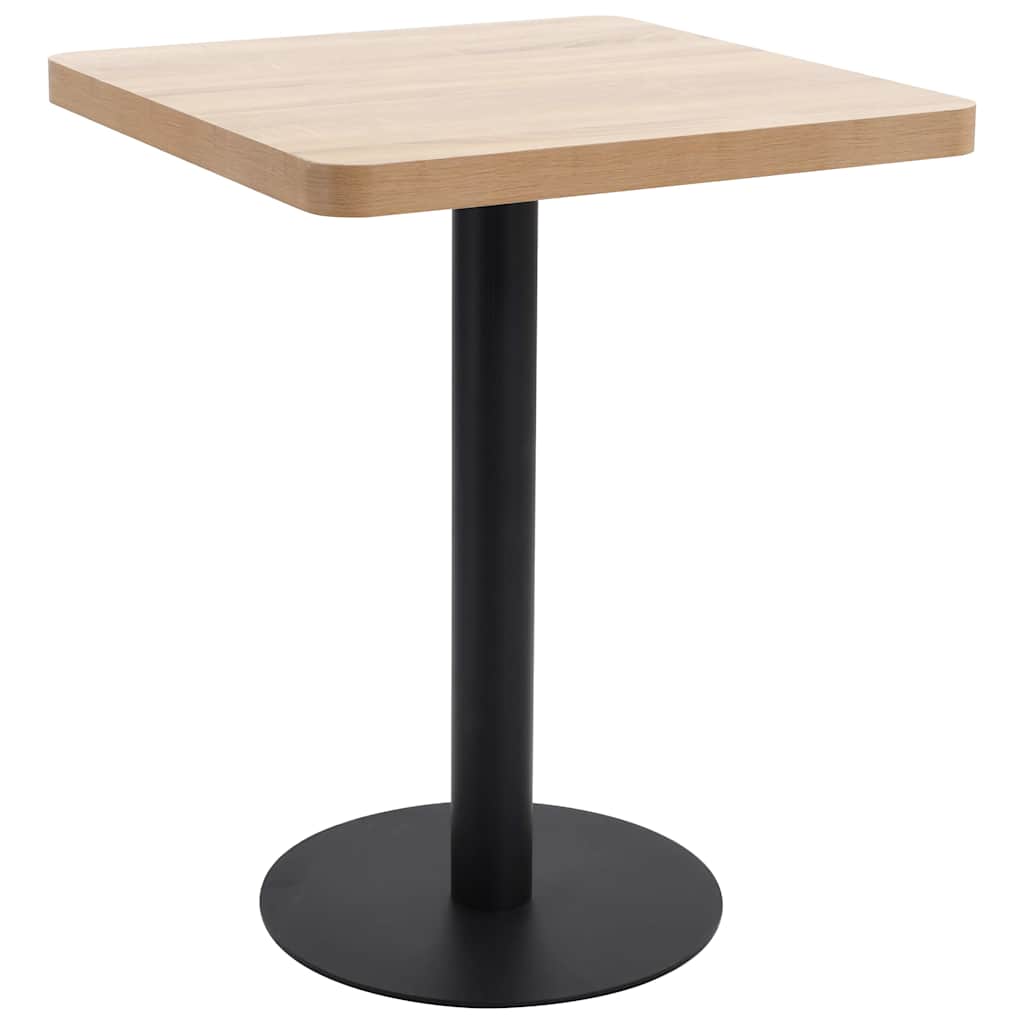 vidaXL Mesa de bistró MDF marrón claro 60x60 cm