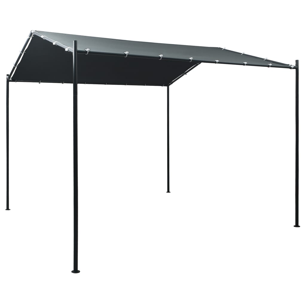 vidaXL Cenador carpa de acero gris antracita 3x3 m
