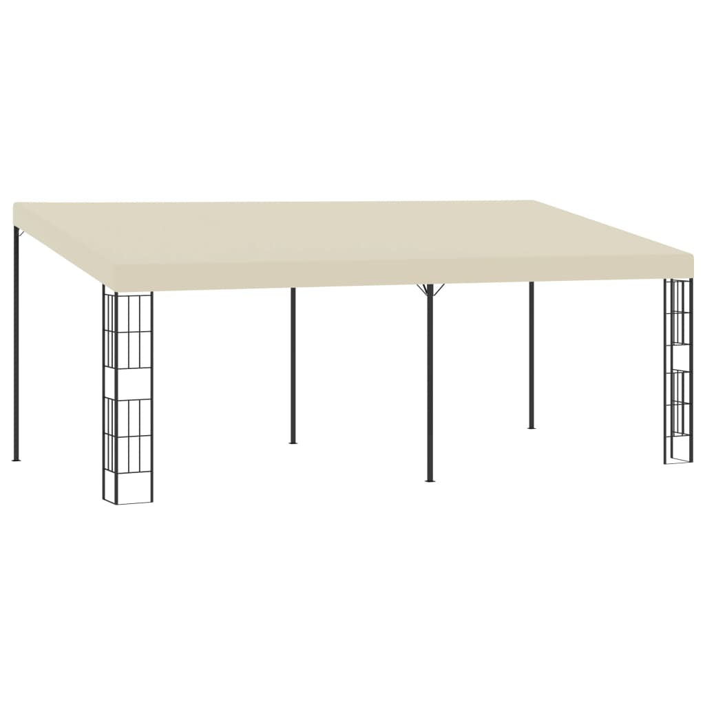 vidaXL Cenador con montaje en la pared tela color crema 3x6 m