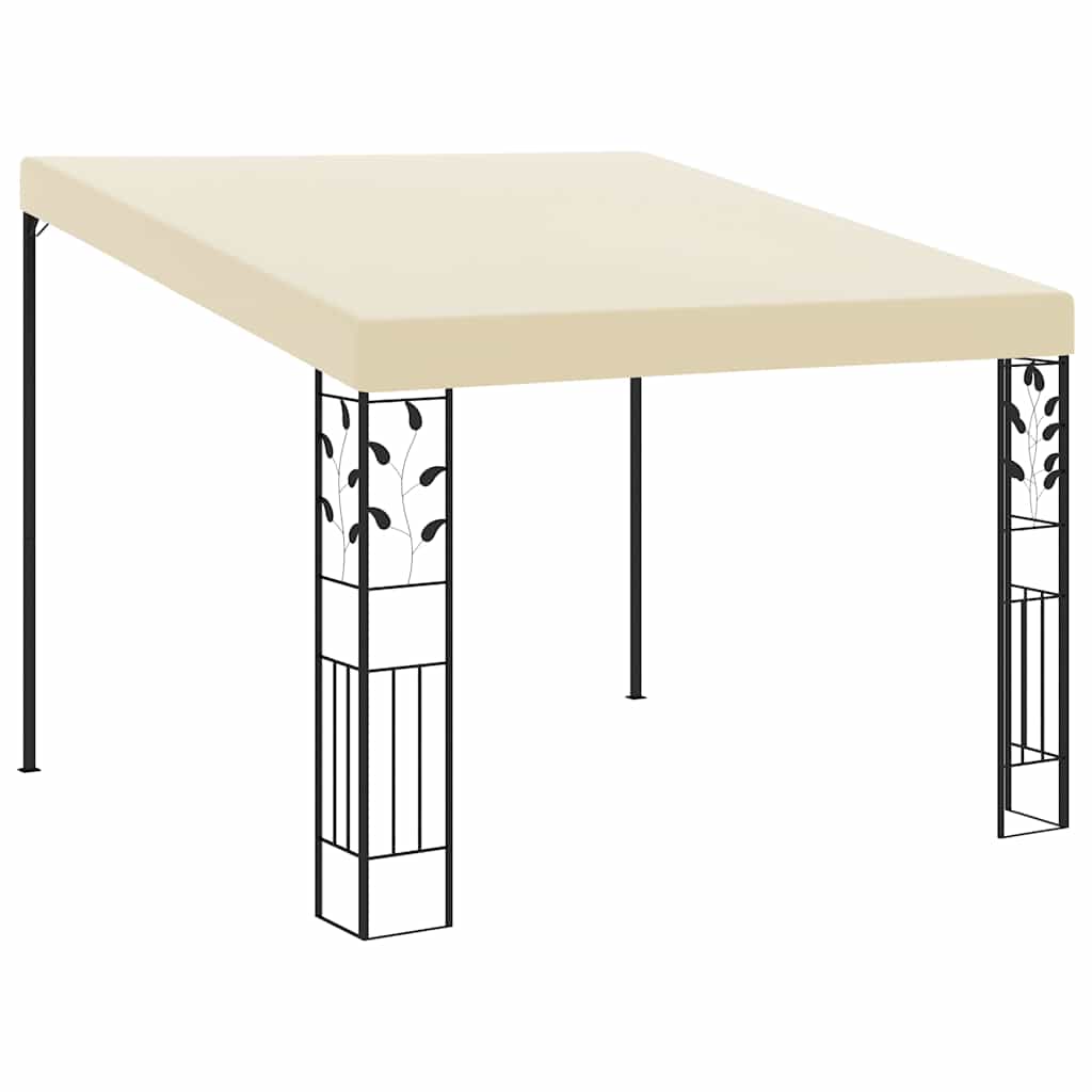 vidaXL Cenador con montaje en la pared crema 3x3x2,5 m