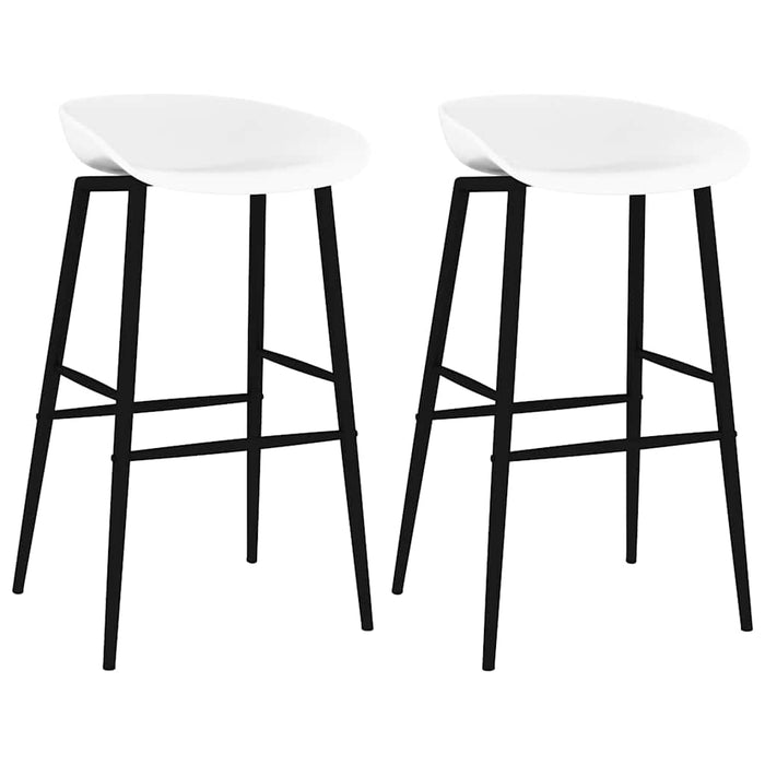 vidaXL Taburetes de cocina 2 unidades blanco