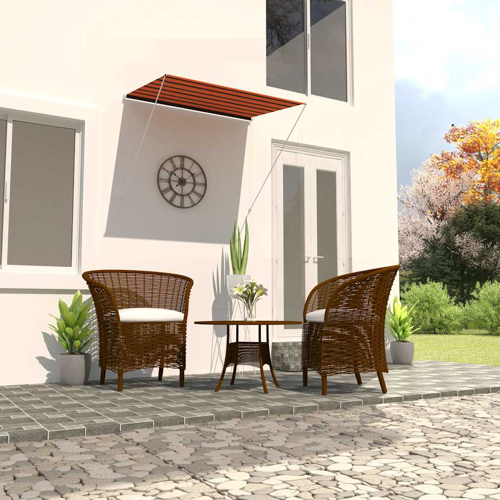 vidaXL Toldo retráctil naranja y marrón 200x150 cm