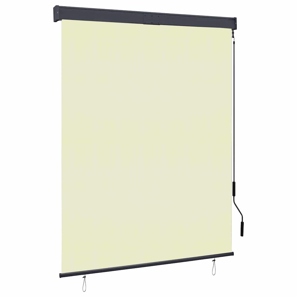 vidaXL Estor enrollable de exterior color crema 140x250 cm