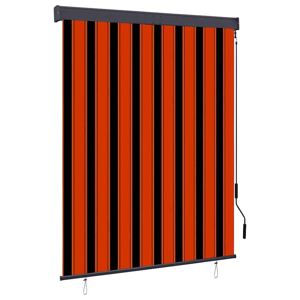 vidaXL Estor enrollable de exterior naranja y marrón 140x250 cm