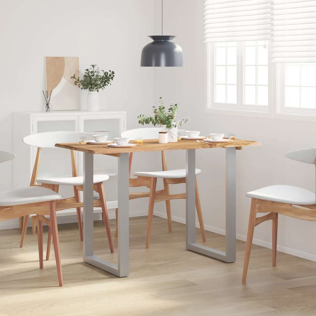vidaXL Mesa de comedor de madera maciza de acacia 118x58x76 cm