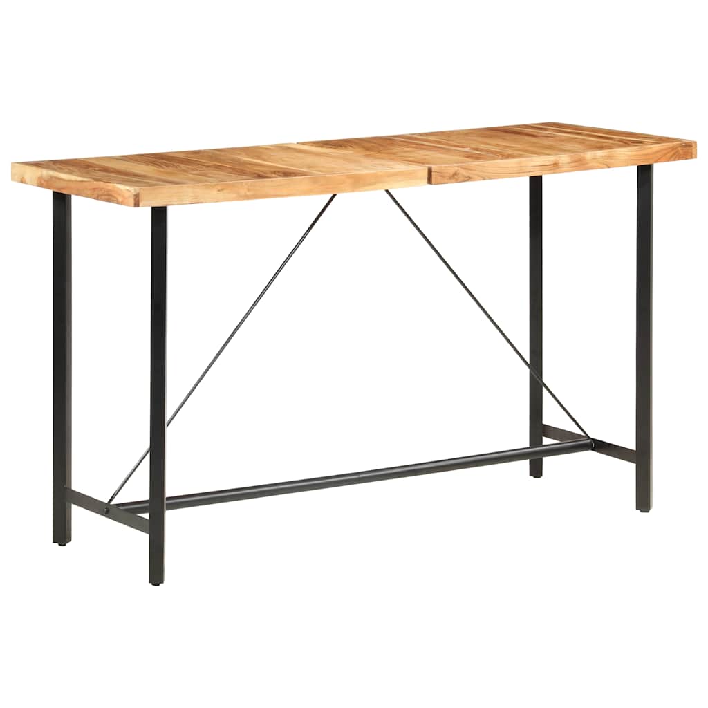 vidaXL Mesa alta de cocina de madera maciza de acacia 180x70x107 cm