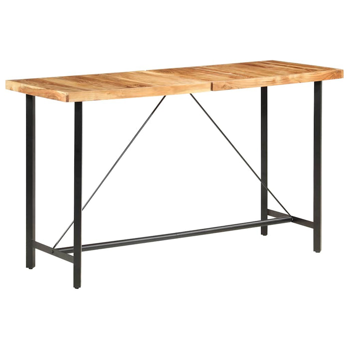 vidaXL Mesa alta de cocina de madera maciza de acacia 180x70x107 cm