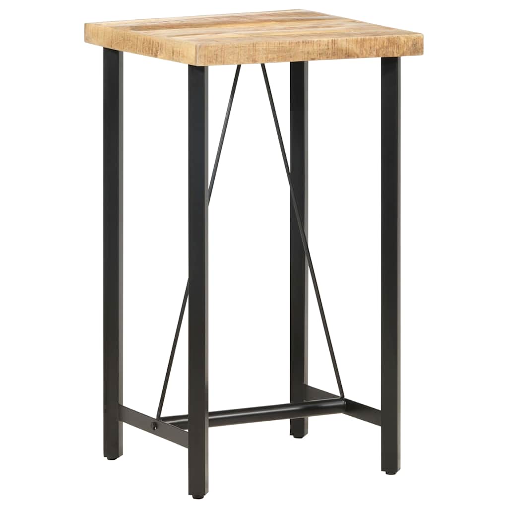 vidaXL Mesa de bar madera maciza de mango rugosa 60x60x107 cm