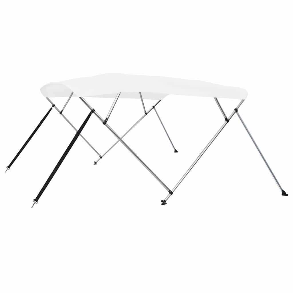 vidaXL Toldo Bimini de 4 arcos blanco 243x180x137 cm