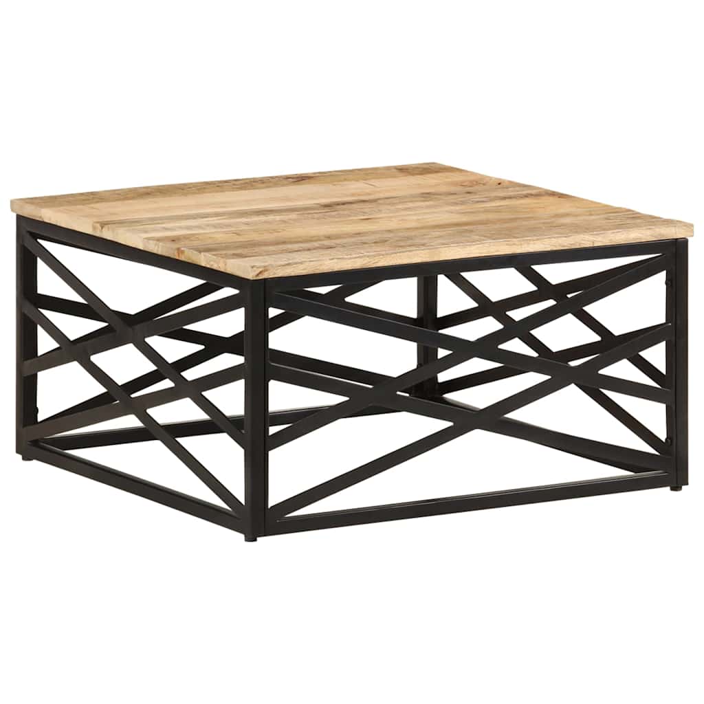 vidaXL Mesa de centro de madera maciza de mango 68x68x35 cm