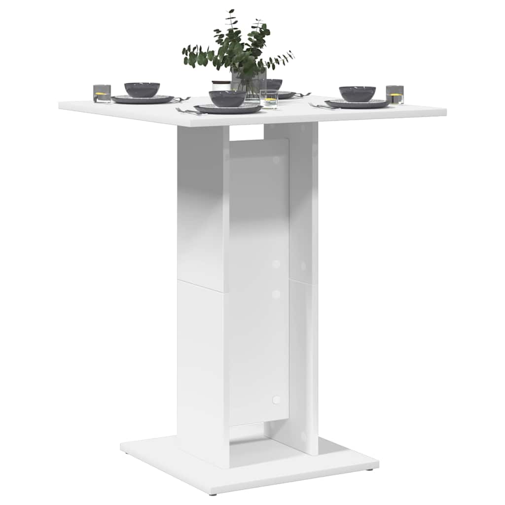 vidaXL Mesa de bistró de madera contrachapada blanco 60x60x75 cm
