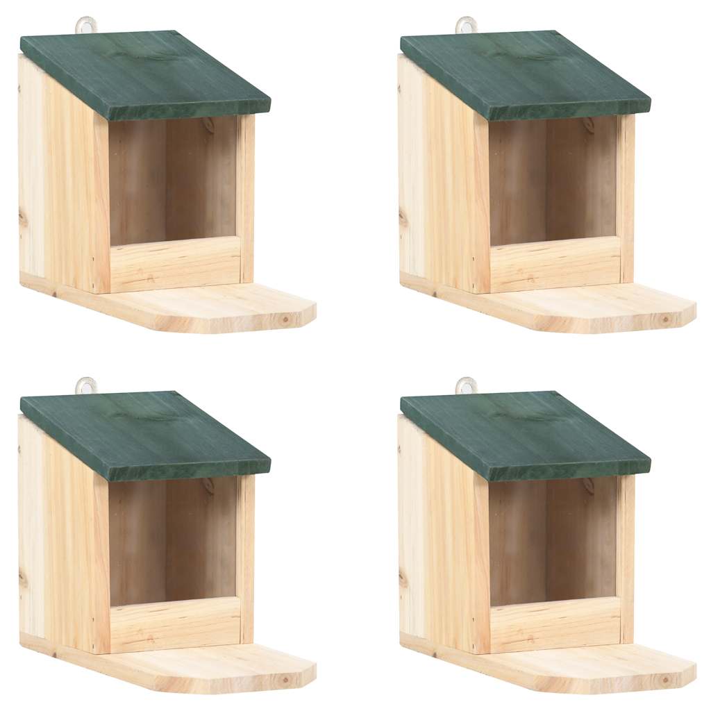 vidaXL Casas de ardilla 4 unidades madera de abeto