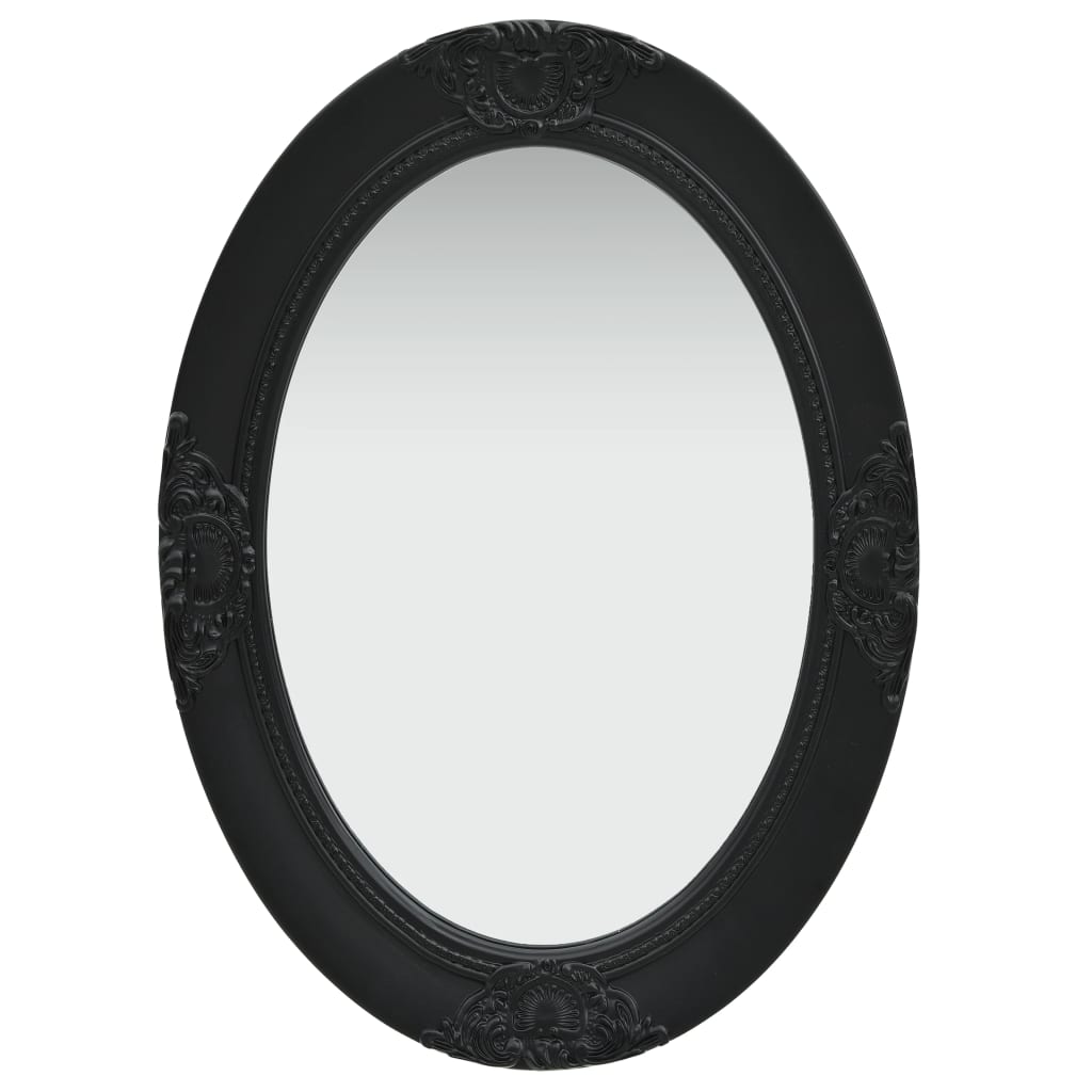 vidaXL Espejo de pared estilo barroco negro 50x70 cm