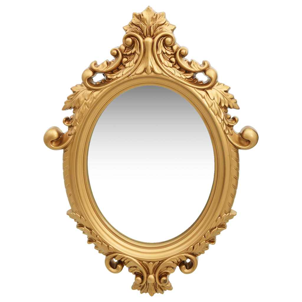 vidaXL Espejo de pared estilo castillo dorado 56x76 cm