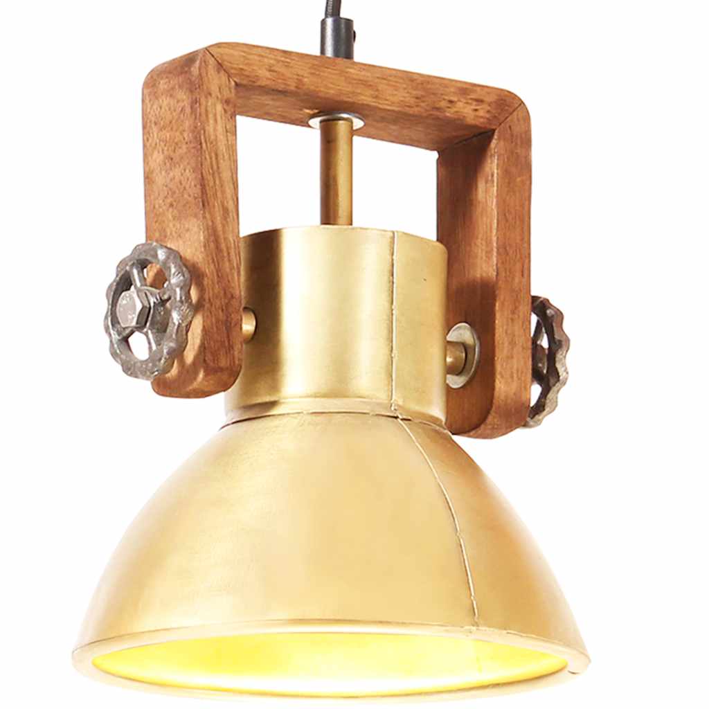 vidaXL Lámpara colgante industrial redonda 25 W latón 19 cm E27