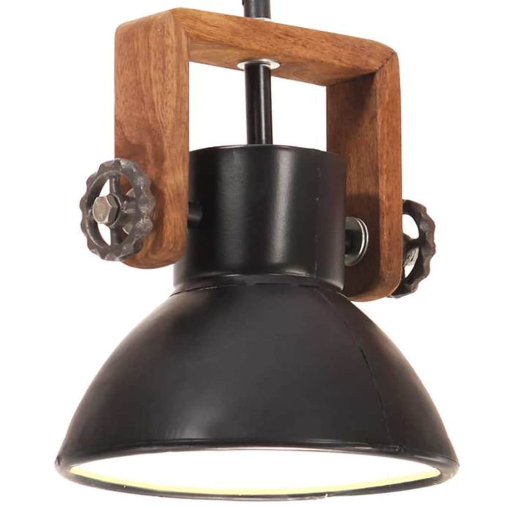 vidaXL Lámpara colgante industrial redonda 25 W negra 19 cm E27