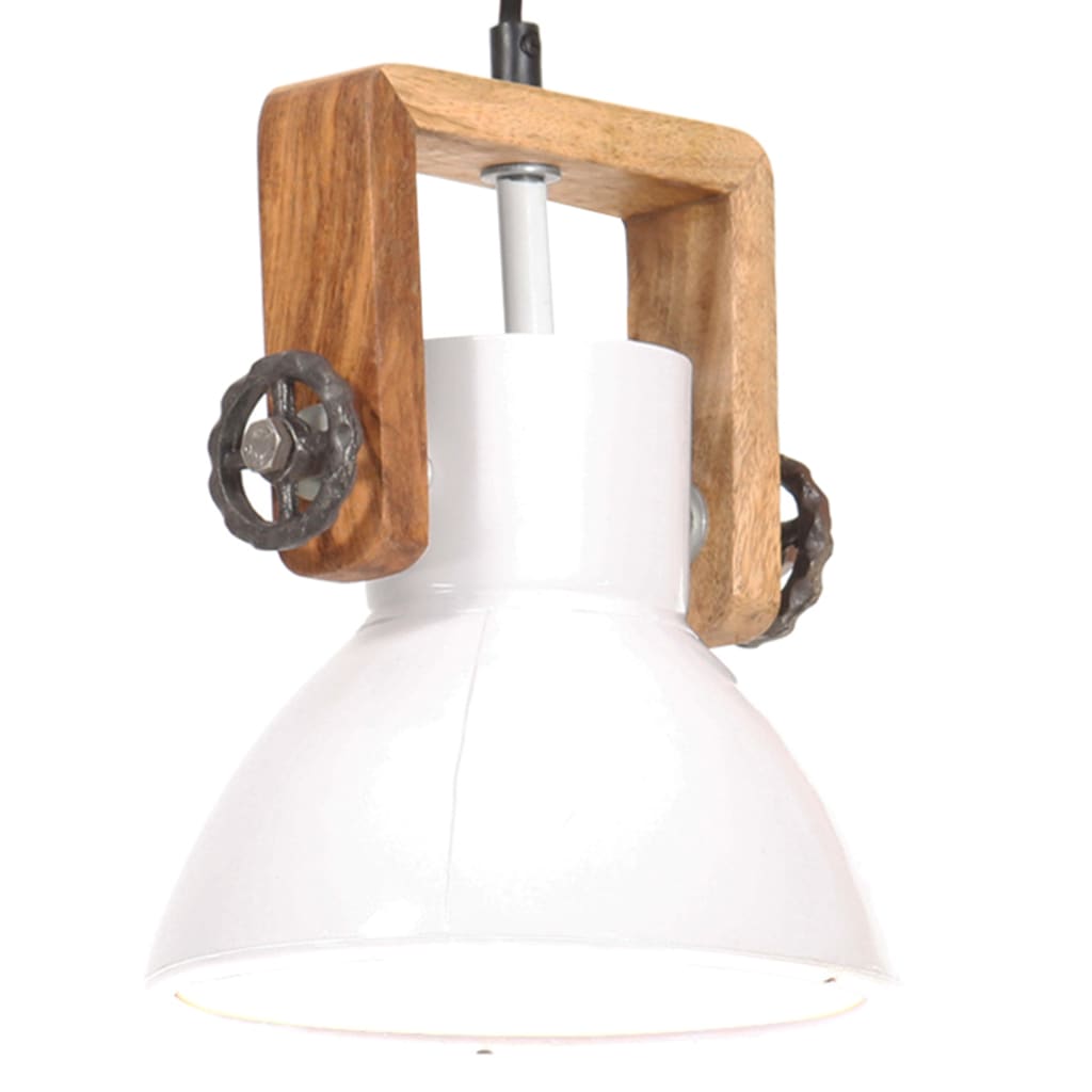 vidaXL Lámpara colgante industrial 25 W blanca redonda 19 cm E27