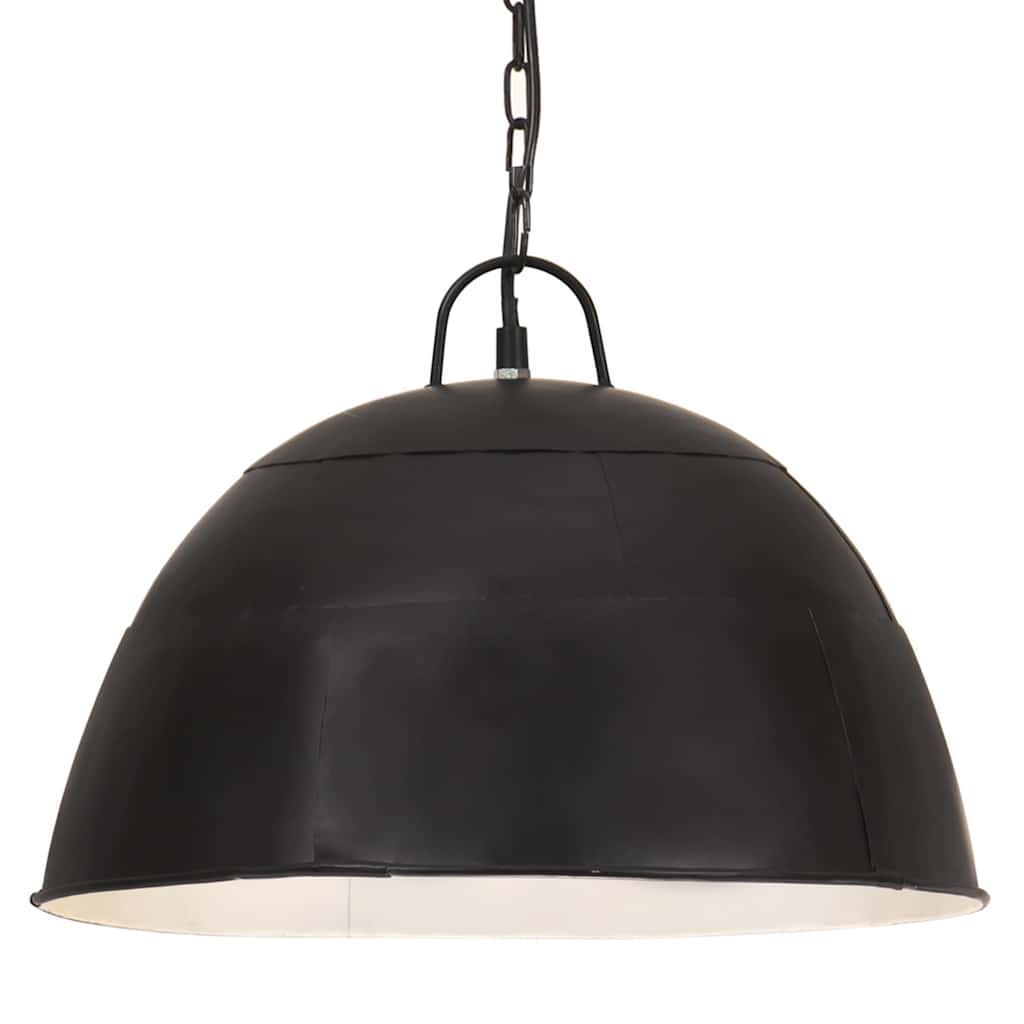 vidaXL Lámpara colgante vintage redonda 25 W negra 41 cm E27