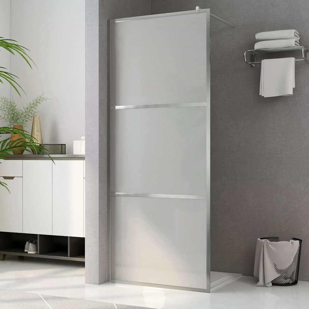 vidaXL Mampara de ducha accesible vidrio ESG esmerilado 140x195 cm