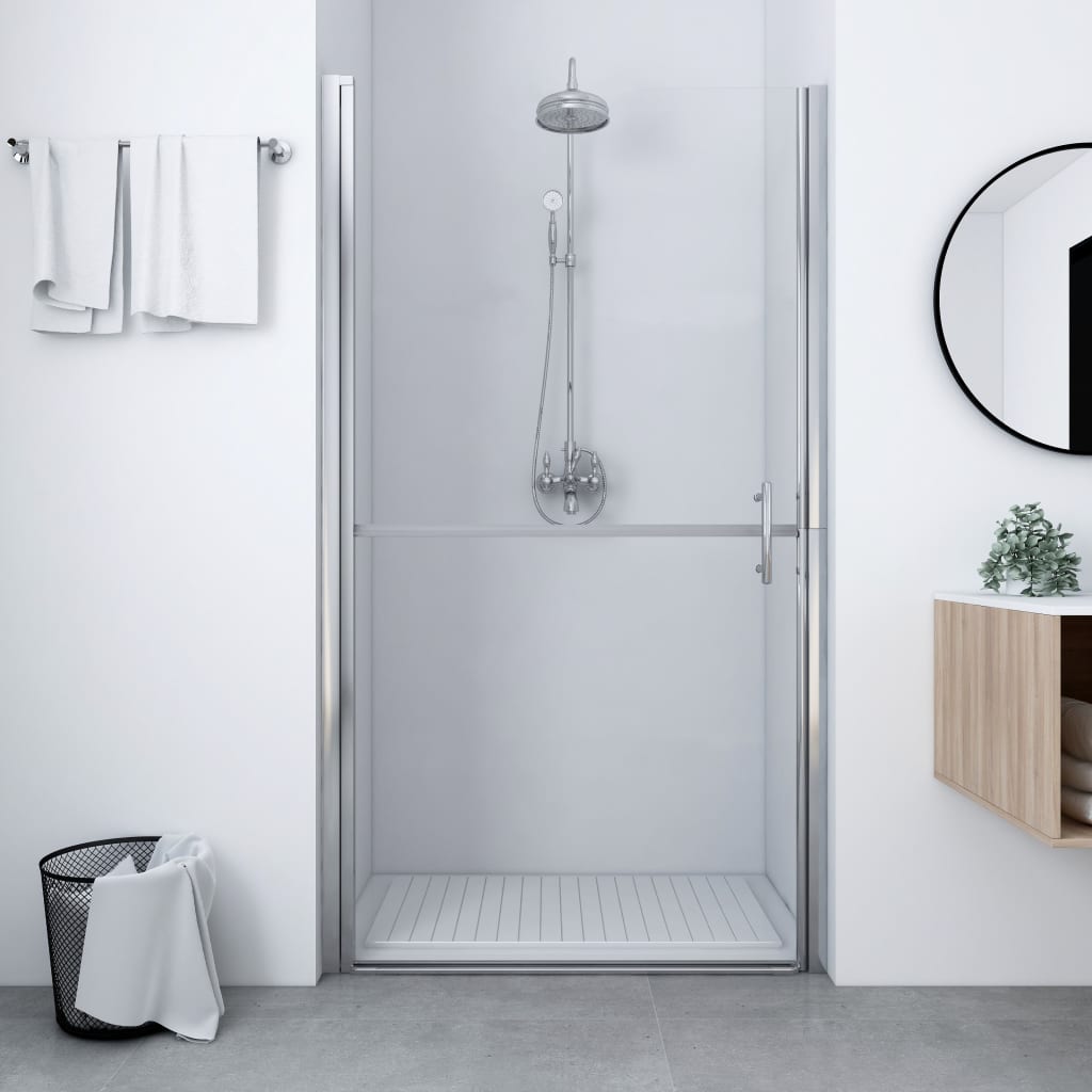vidaXL Puerta de ducha de vidrio templado 91x195 cm