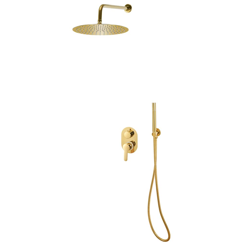 vidaXL Sistema de ducha acero inoxidable 201 dorado