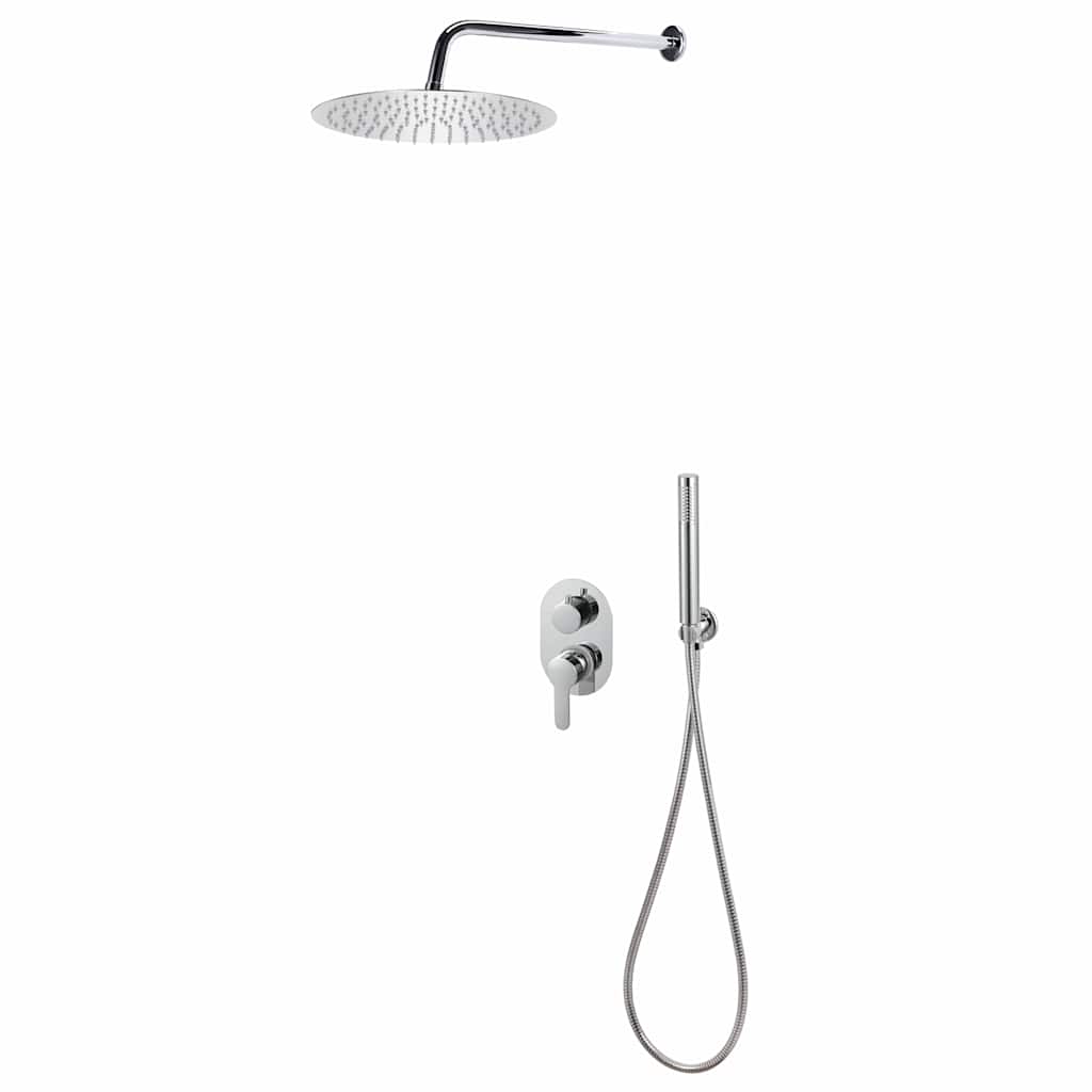 vidaXL Sistema de ducha acero inoxidable 201 plateado