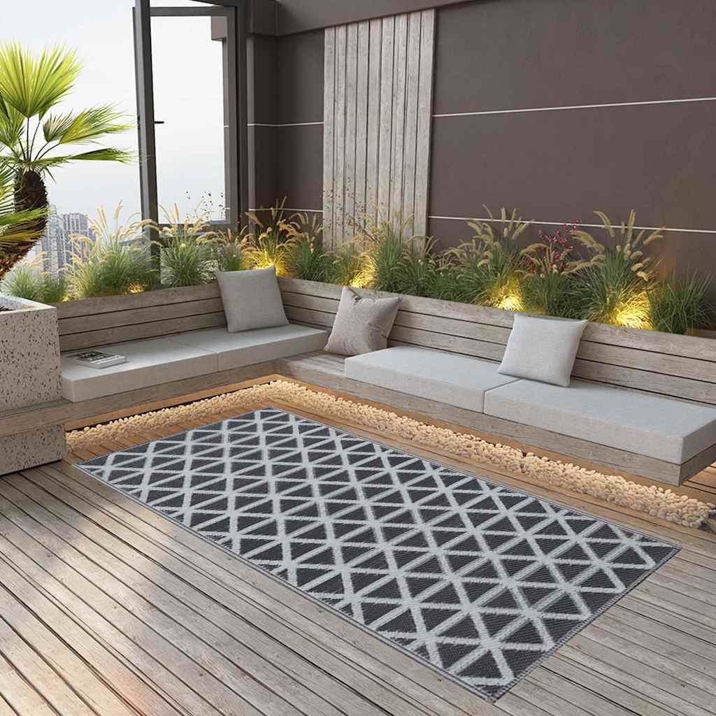 vidaXL Alfombra de exterior ARAKIL negra 190x290 cm PP