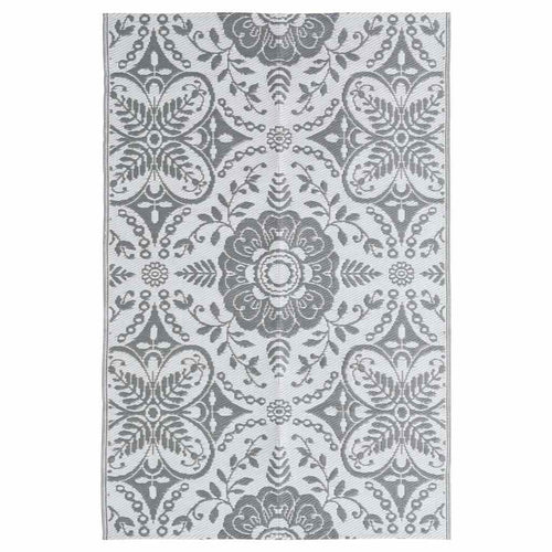 vidaXL Alfombra de exterior PP ARAKIL gris claro 190x290 cm (2)