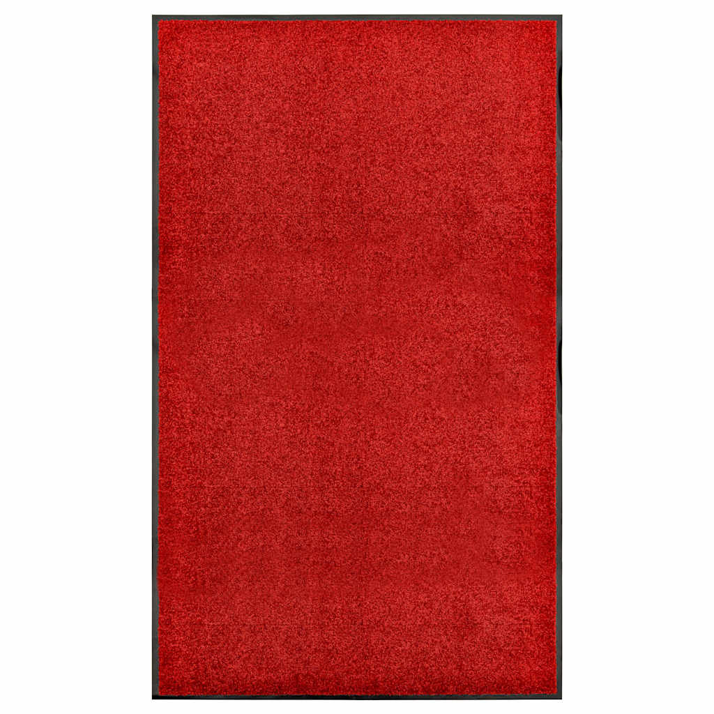 vidaXL Felpudo lavable rojo 90x150 cm