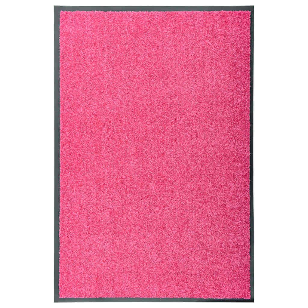 vidaXL Felpudo lavable rosa 60x90 cm
