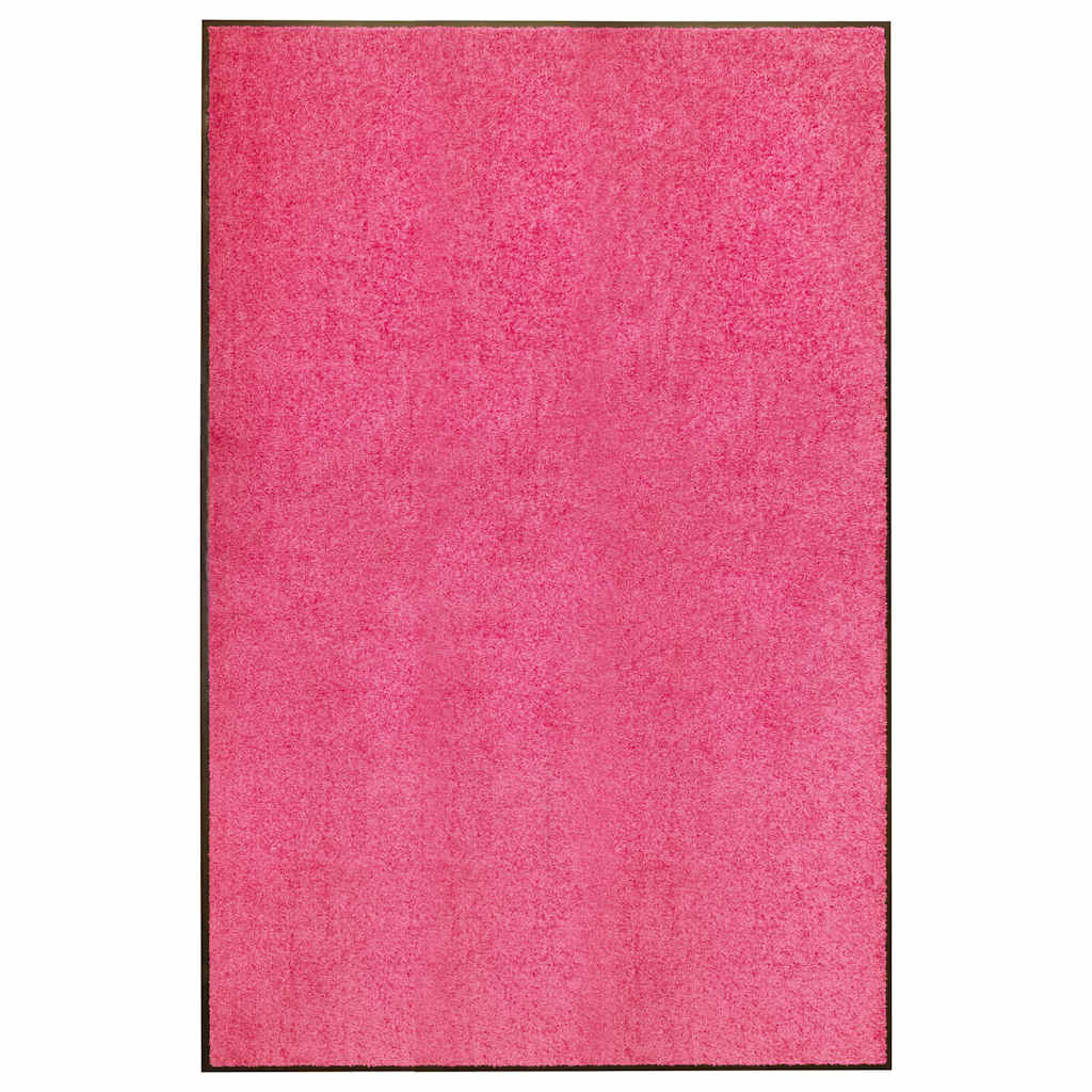 vidaXL Felpudo lavable rosa 120x180 cm