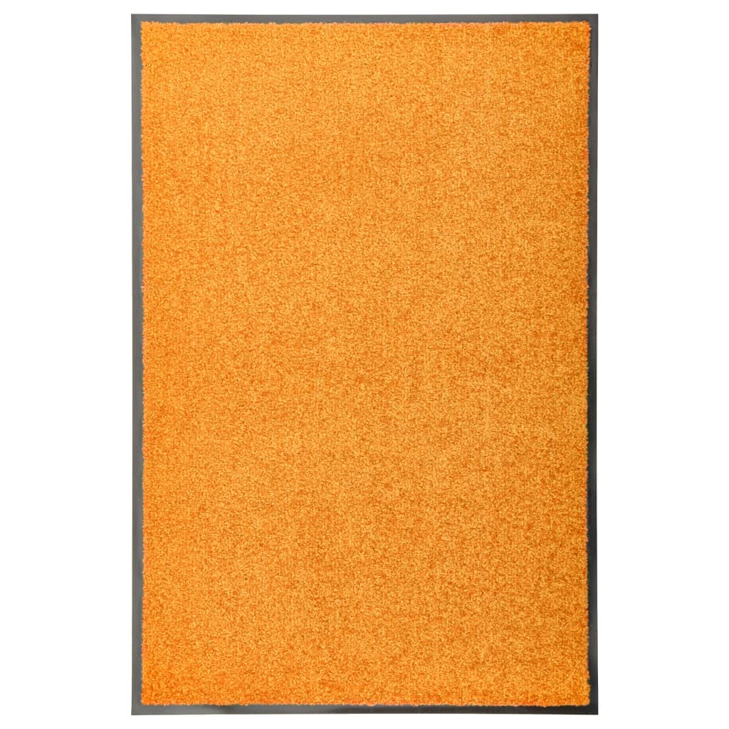 vidaXL Felpudo lavable naranja 60x90 cm