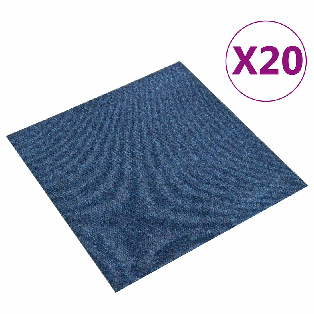 vidaXL Alfombra 20 uds. Azul Oscuro 50 x 50 cm 100% Polipropileno (2)