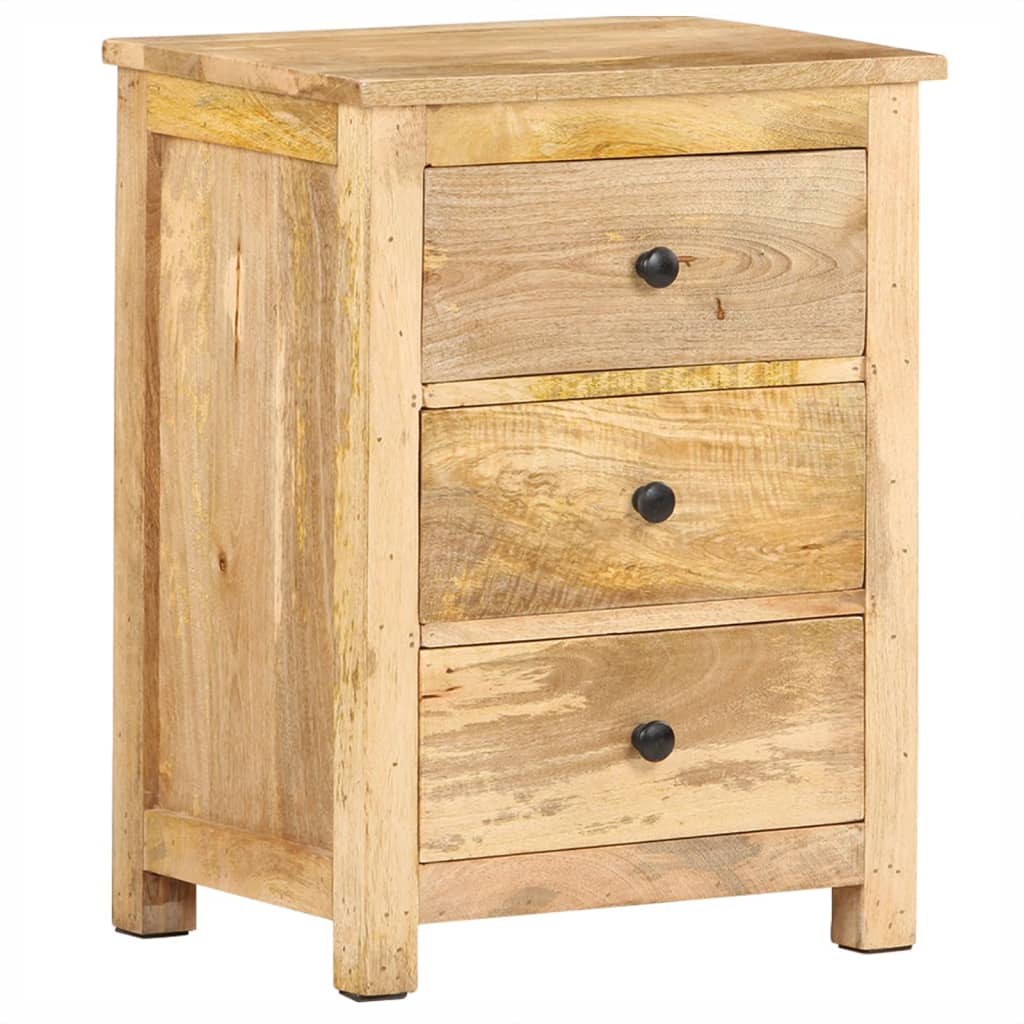 vidaXL Mesita de noche de madera maciza de mango 45x35x60 cm