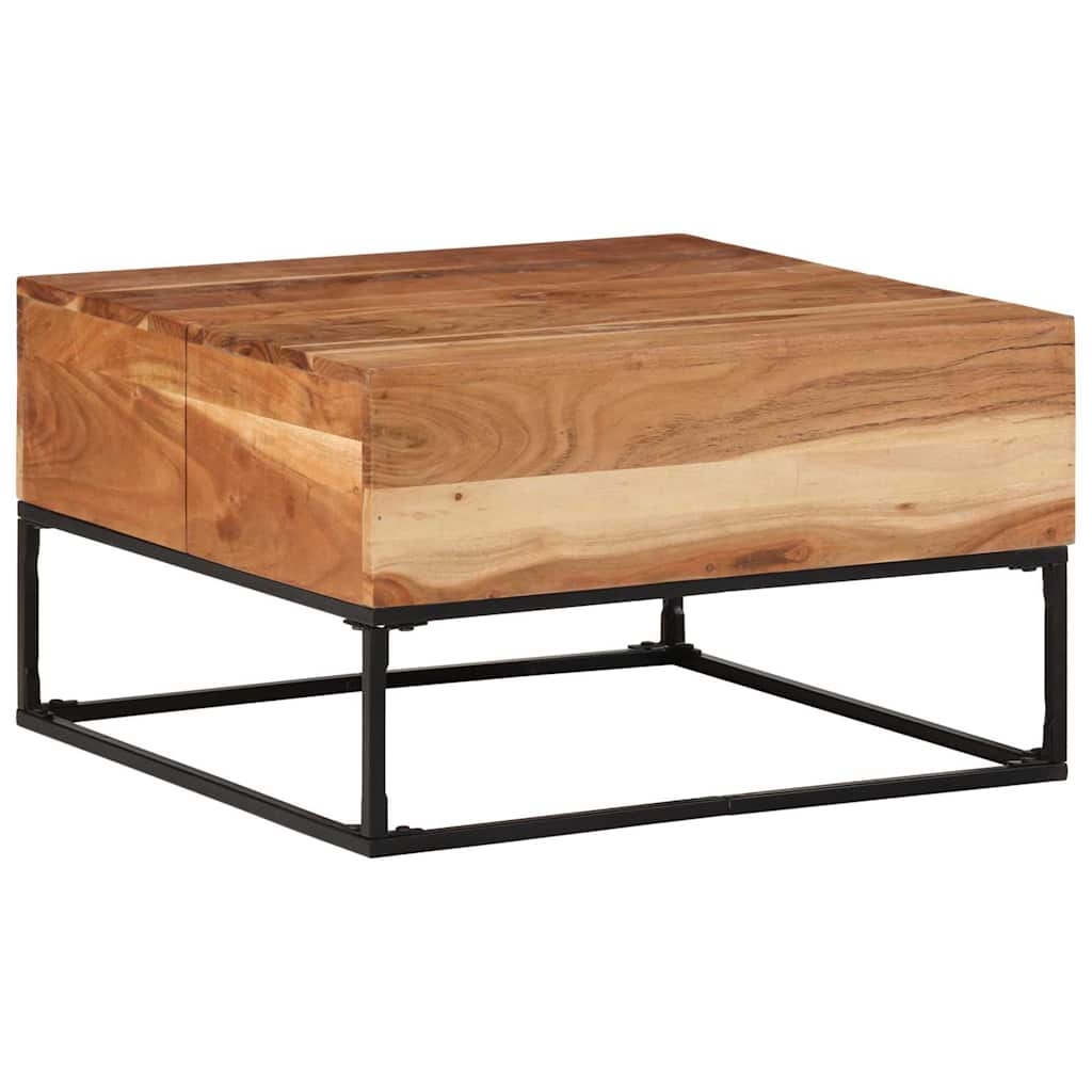 vidaXL Mesa de centro madera maciza de acacia 68x68x41 cm
