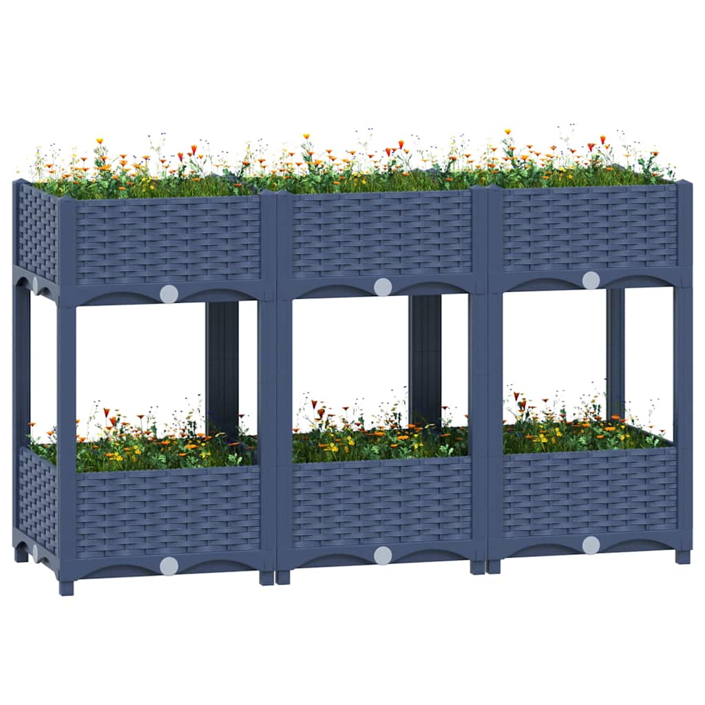 vidaXL Arriate polipropileno 120x40x71 cm