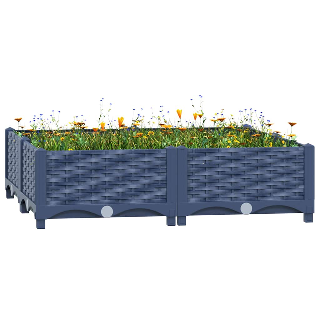 vidaXL Arriate 80x80x23 cm polipropileno