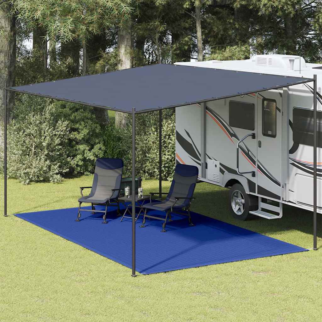 vidaXL Alfombra para tienda de campaña HDPE azul 300x500 cm