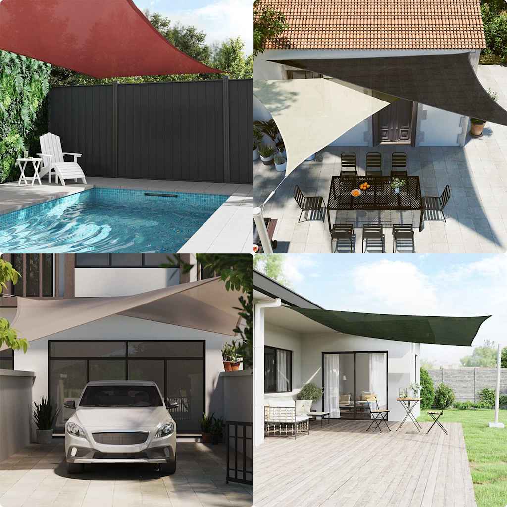 vidaXL Toldo de vela rectangular HDPE amarillo 160 g/m² 5x8 m