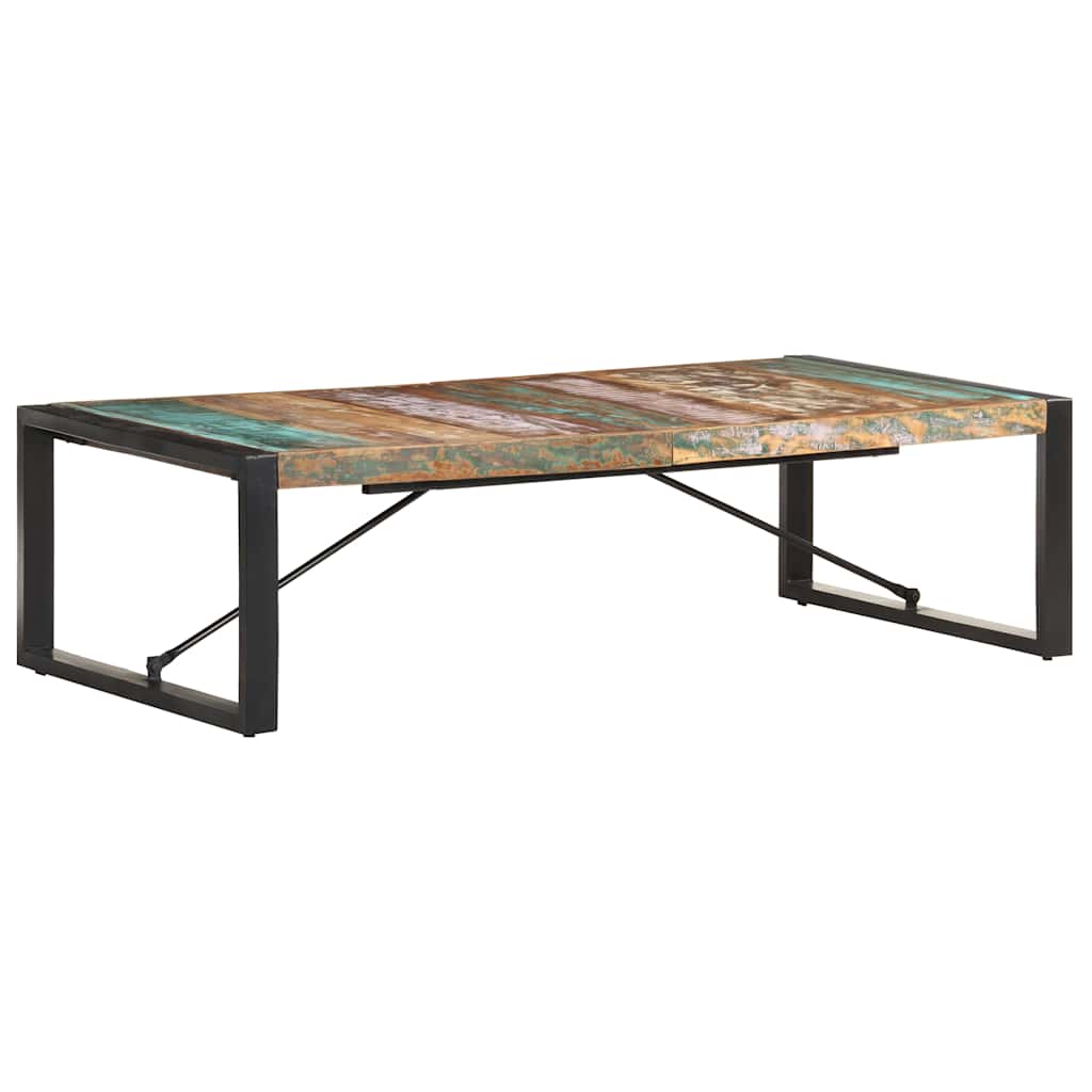 vidaXL Mesa de centro madera maciza reciclada 140x70x40 cm