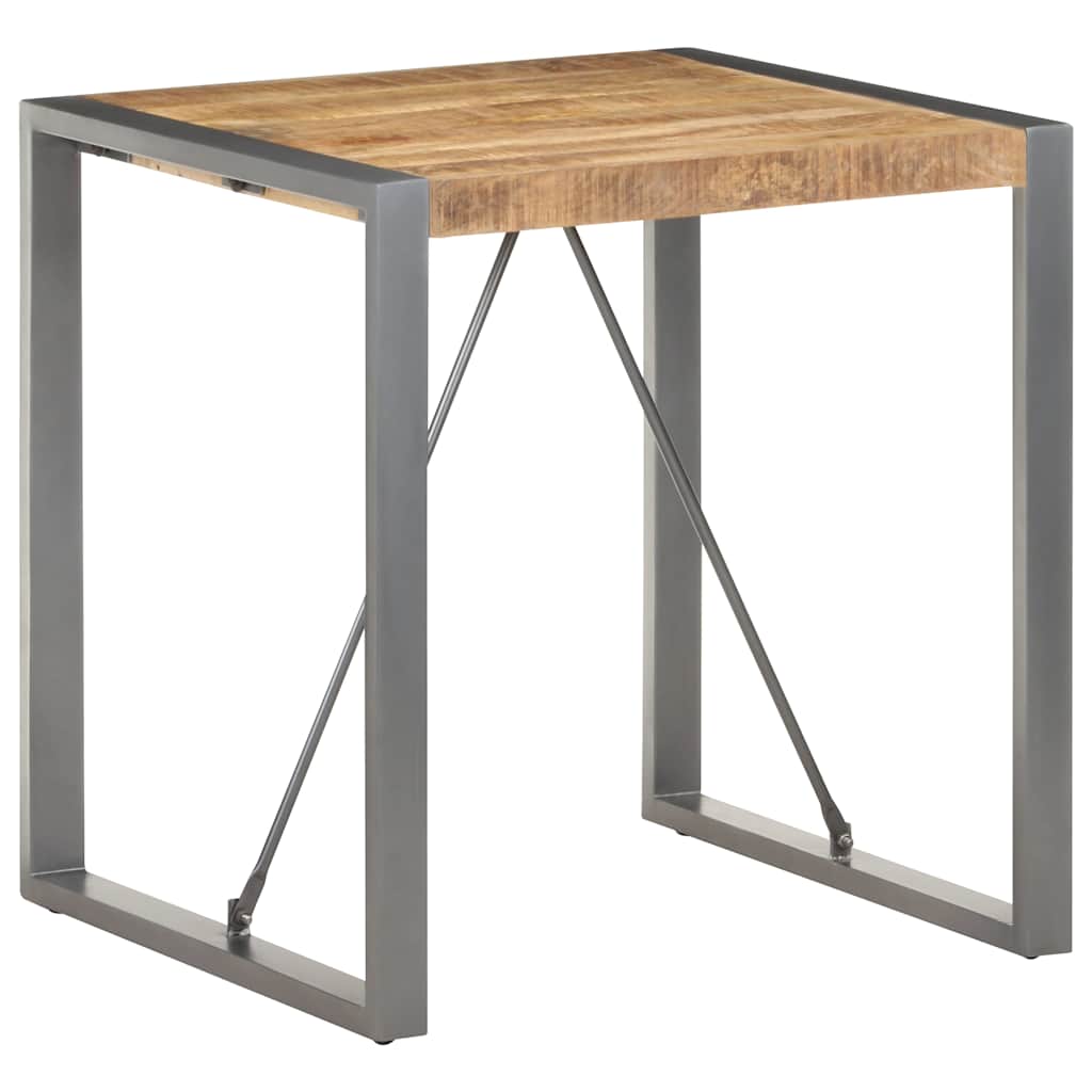 vidaXL Mesa de comedor madera maciza de mango rugosa 70x70x75 cm