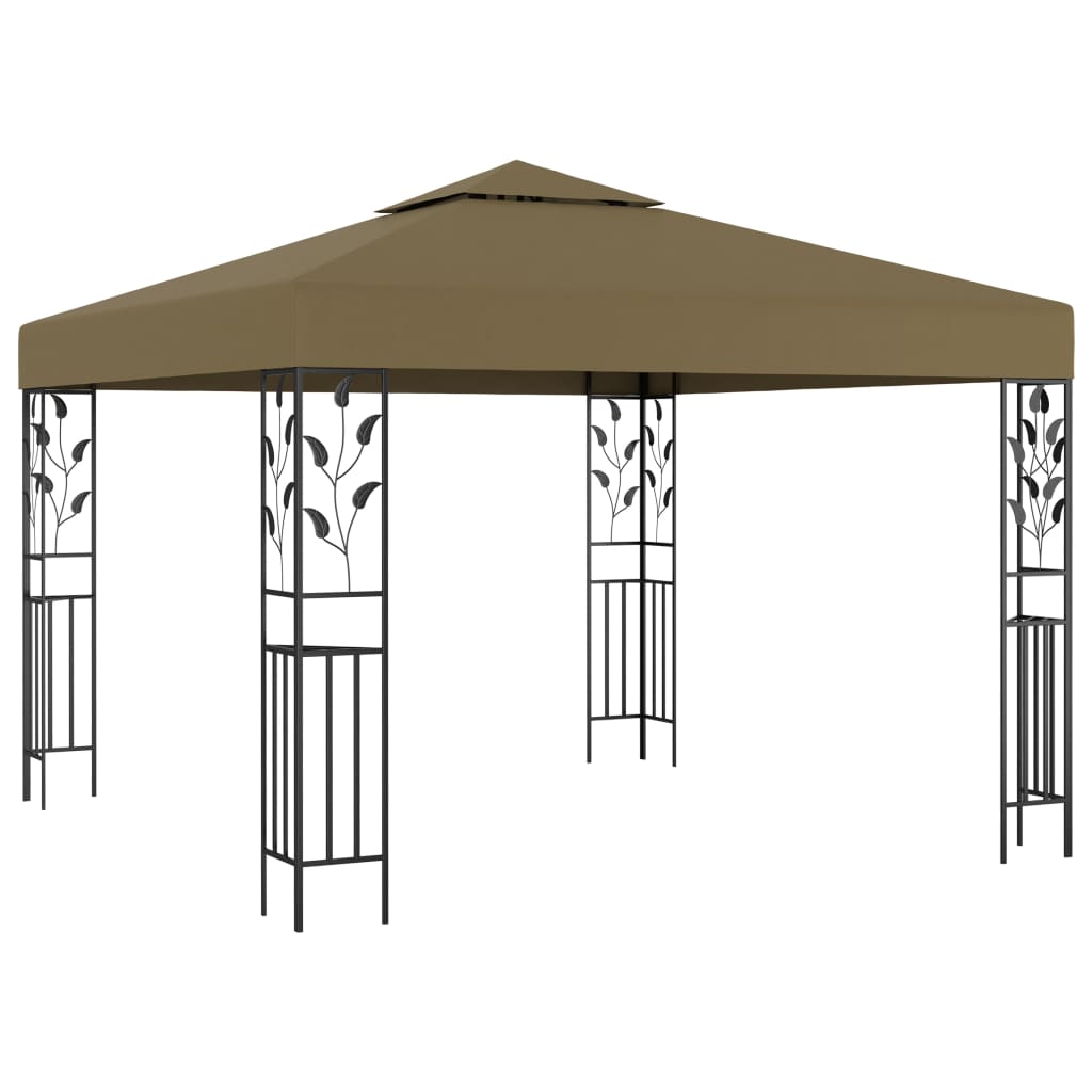 vidaXL Cenador gris taupe 3x3 m 180 g/m²