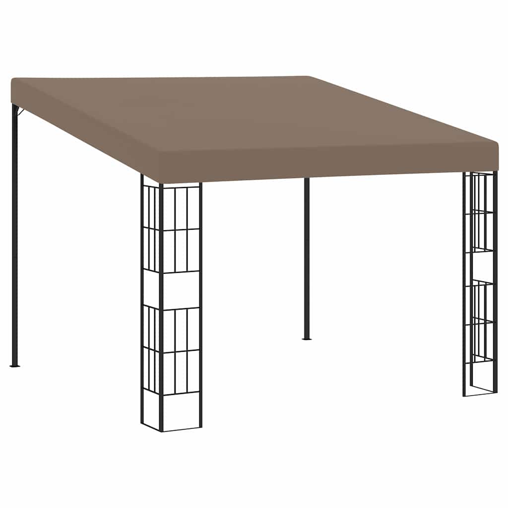 vidaXL Cenador con montaje en la pared gris taupe 3x3 m