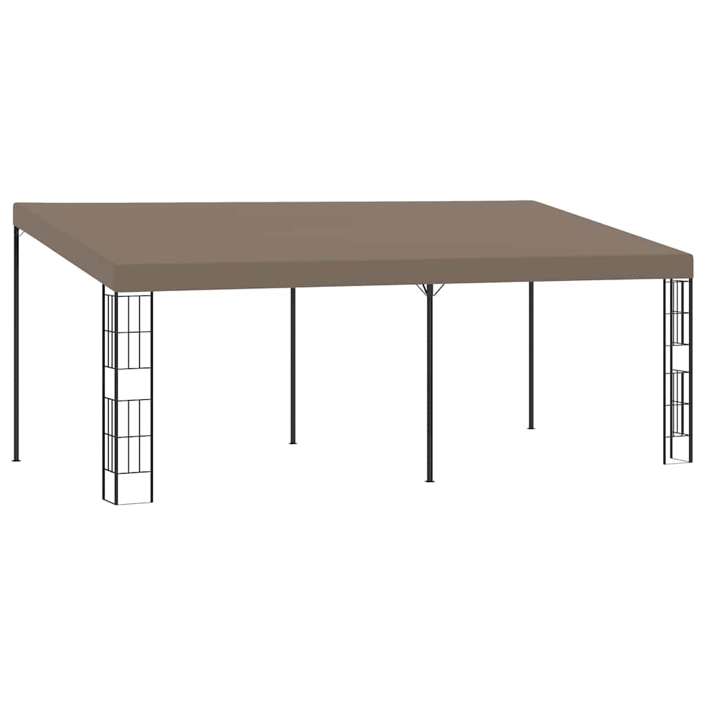 vidaXL Cenador con montaje en la pared gris taupe 6x3 m
