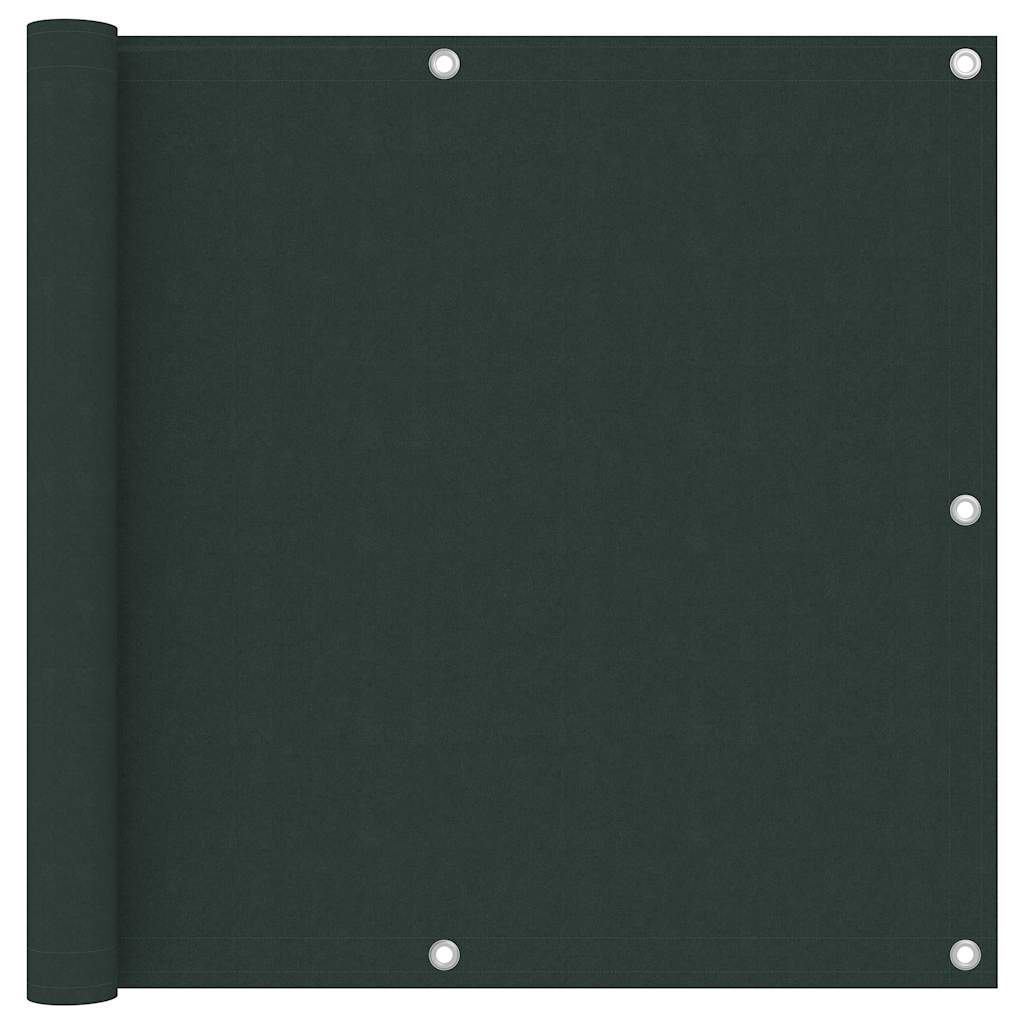 vidaXL Toldo para balcón tela oxford verde oscuro 90x600 cm