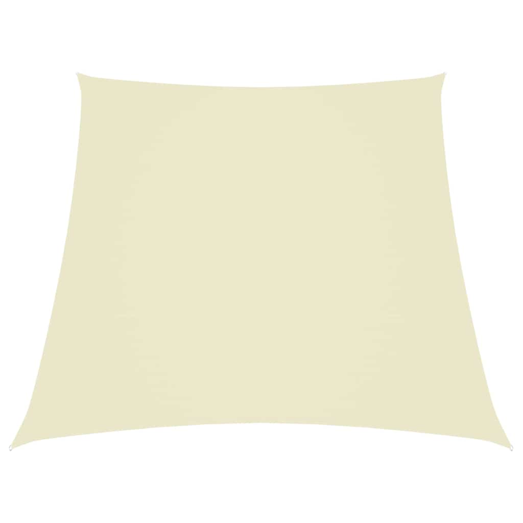 vidaXL Toldo de vela trapezoidal de tela oxford color crema 2/4x3 m