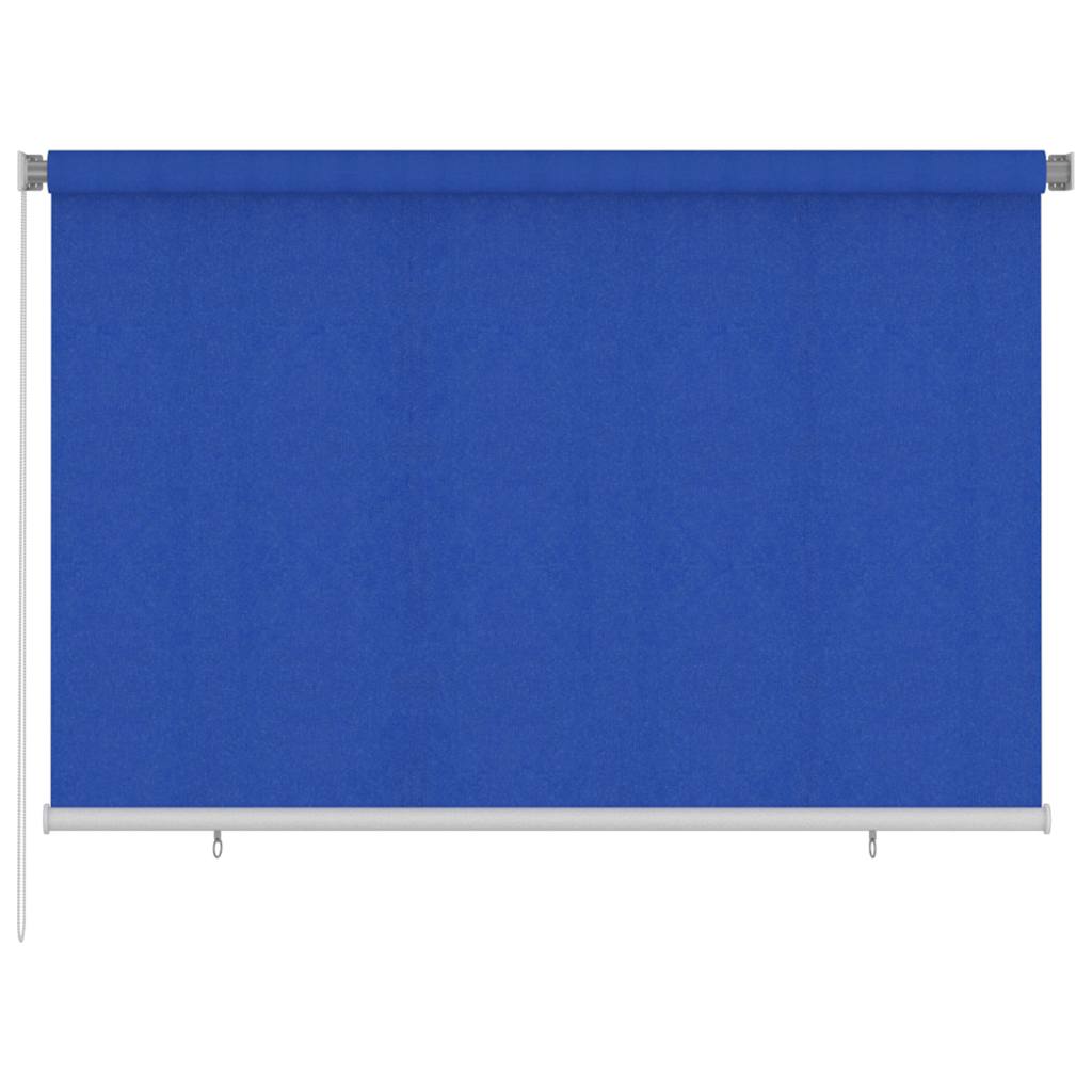 vidaXL Persiana enrollable de exterior 225(ancho)x140(alto)cm azul HDPE