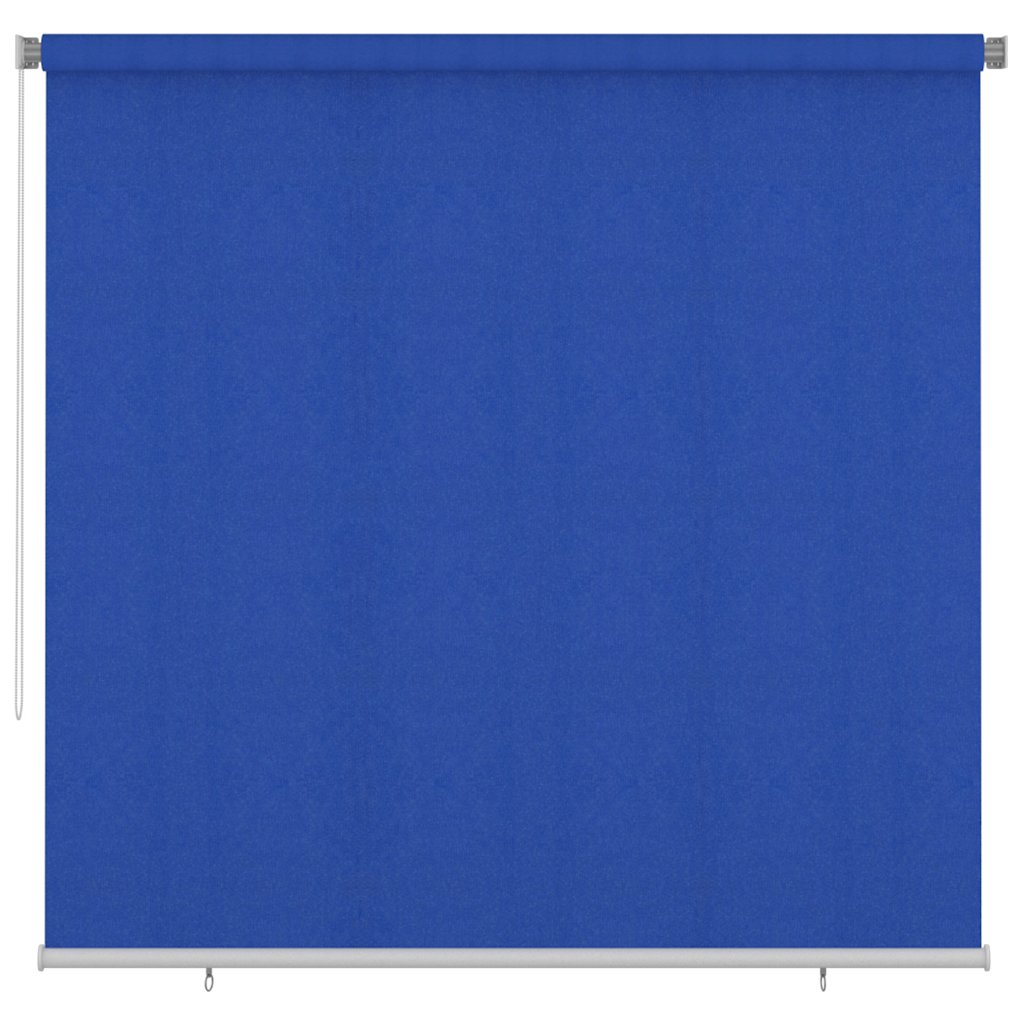vidaXL Persiana enrollable de exterior 245(ancho)x230(alto)cm azul HDPE