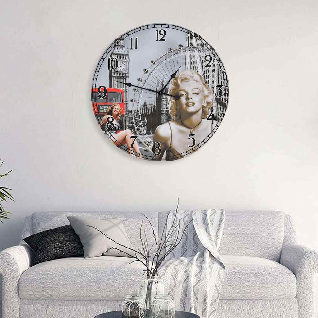 vidaXL Reloj de pared vintage 60 cm
