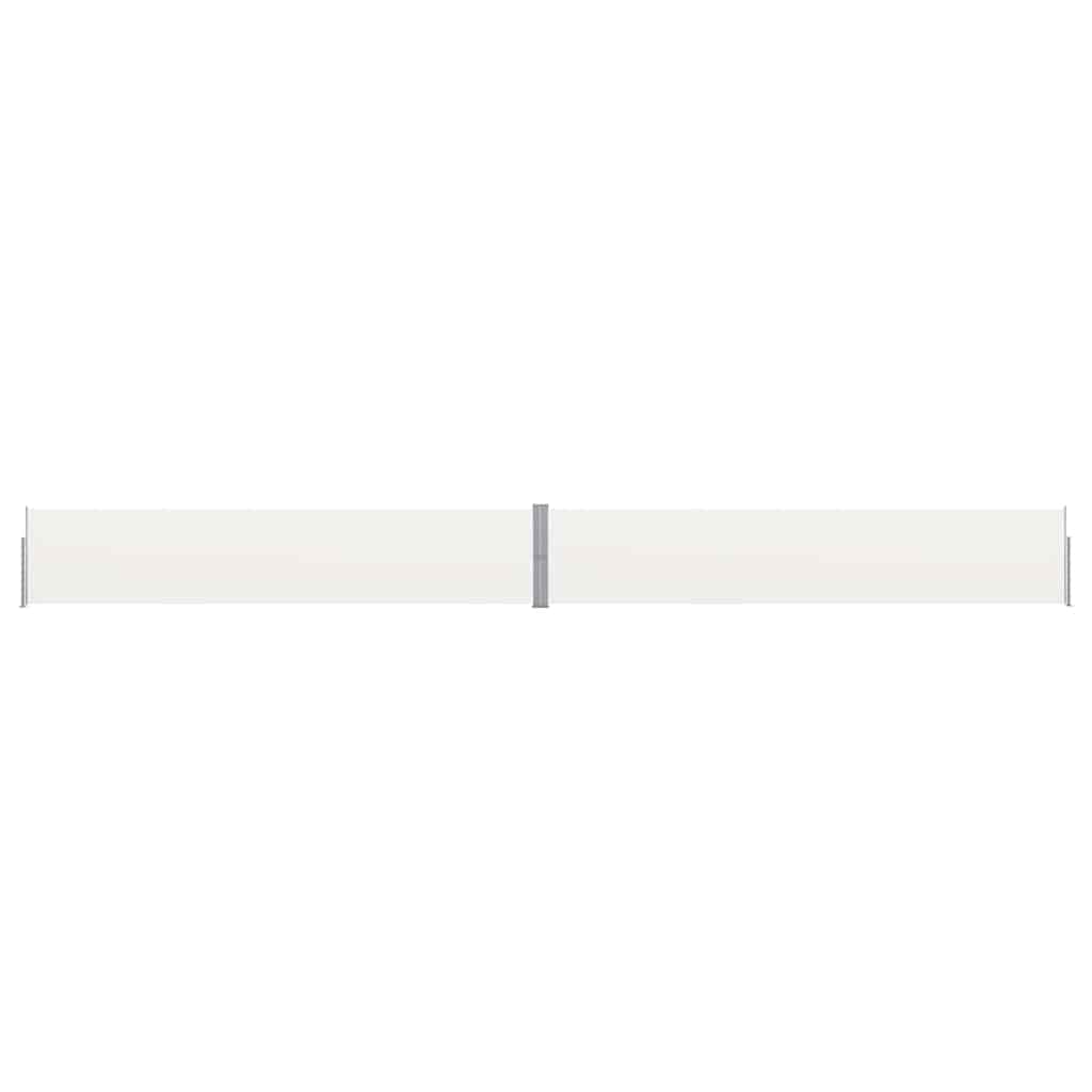 vidaXL Toldo lateral retráctil para patio color crema 140x1200 cm